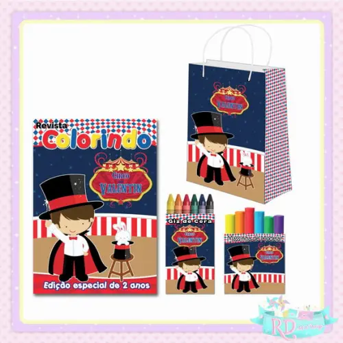 Kit Colorir com Massinha e Sacolinha Circo