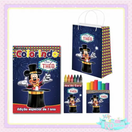 Kit Colorir com Massinha e Sacolinha Circo do Mickey