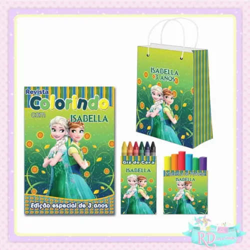 Kit Colorir com Massinha e Sacolinha Frozen Fever