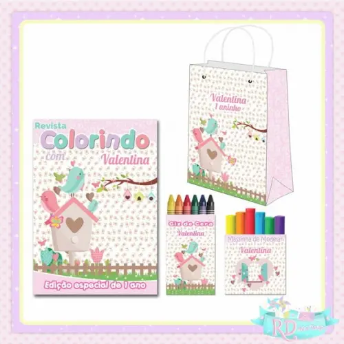 Kit Colorir com Massinha e Sacolinha Jardim Encantado