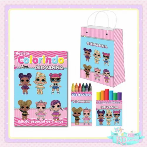 Kit Colorir com Massinha e Sacolinha Lol Surprise