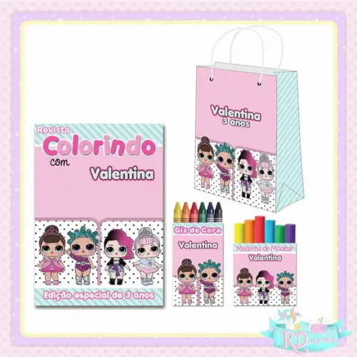 Kit Colorir com Massinha e Sacolinha Lol Surprise