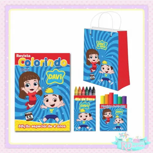 Kit Colorir com Massinha e Sacolinha Luccas Neto