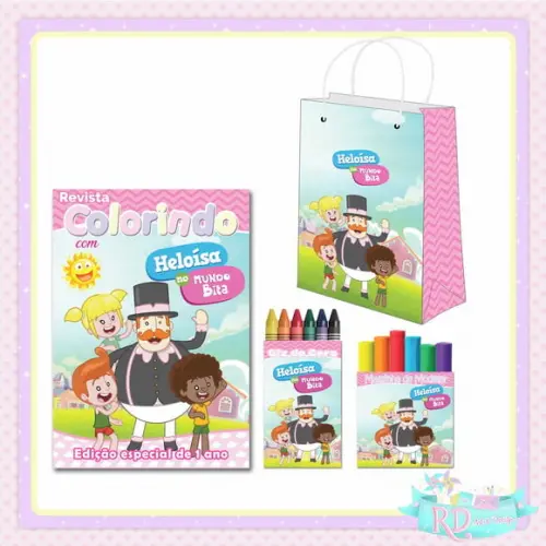 Kit Colorir com Massinha e Sacolinha Mundo Bita