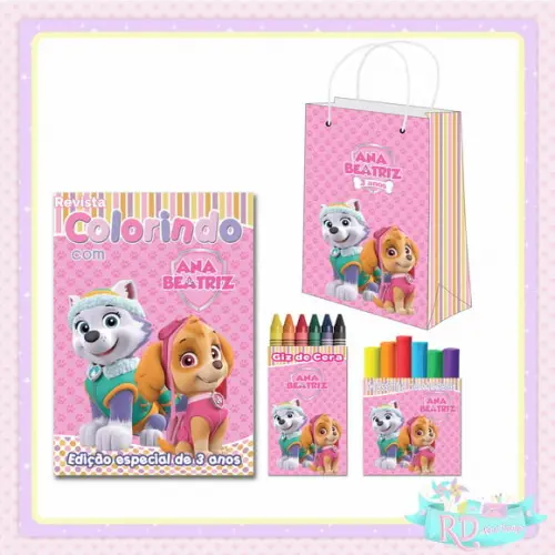 Kit Colorir com Massinha e Sacolinha Patrulha Canina