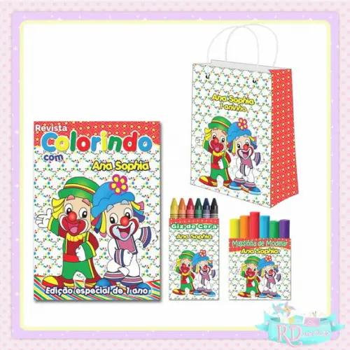 Kit Colorir com Massinha e Sacolinha Patati Patatá