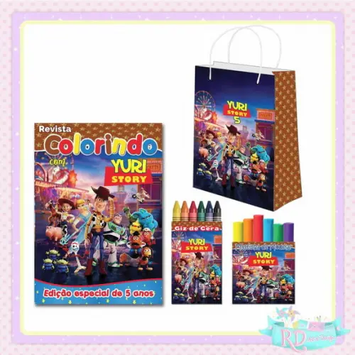 Kit Colorir com Massinha e Sacolinha Toy Story
