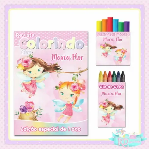 Kit Colorir com Massinha Fadas
