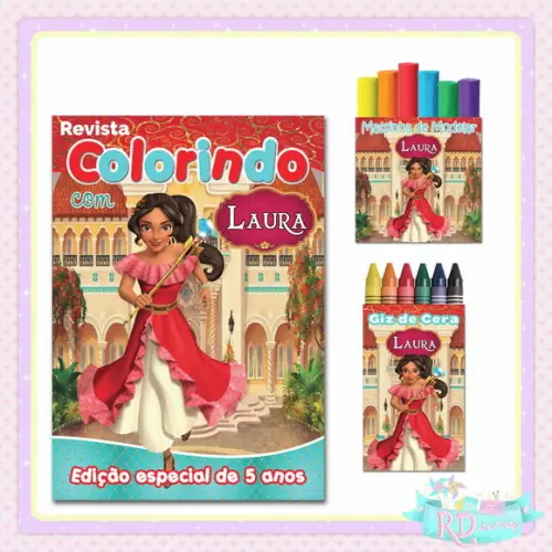 Kit Colorir com Massinha Elena de Avalor