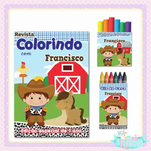 Kit Colorir com Massinha Fazendinha