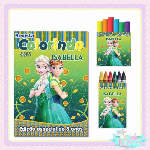 Kit Colorir com Massinha Frozen Fever