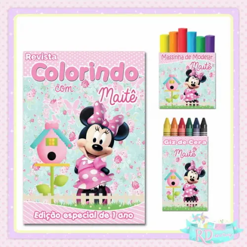 Kit Colorir com Massinha Jardim da Minnie