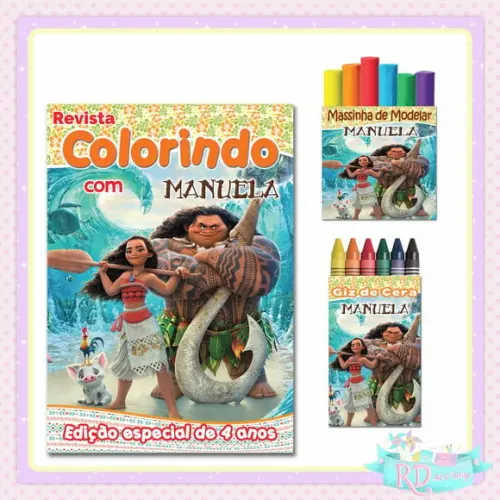 Kit Colorir com Massinha Moana
