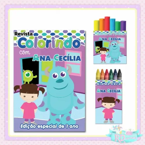 Kit Colorir com Massinha Monstros Sa