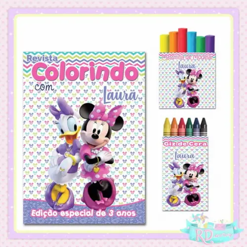 Kit Colorir com Massinha Minnie e Margarida