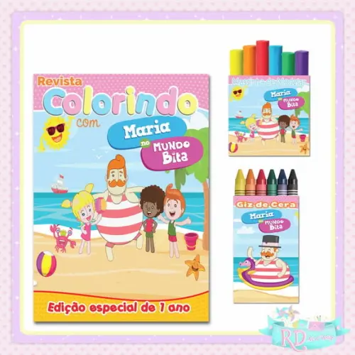 Kit Colorir com Massinha Mundo Bita Praia