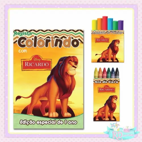 Kit Colorir com Massinha o Rei Leão