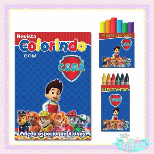 Kit Colorir com Massinha Patrulha Canina