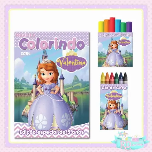 Kit Colorir com Massinha Princesa Sofia
