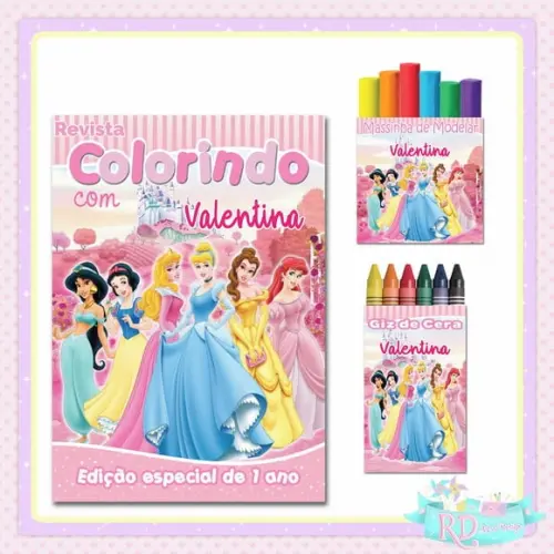 Kit Colorir com Massinha Princesas