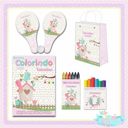 Kit Colorir com Massinha Sacola e Raquete Jardim Encantado