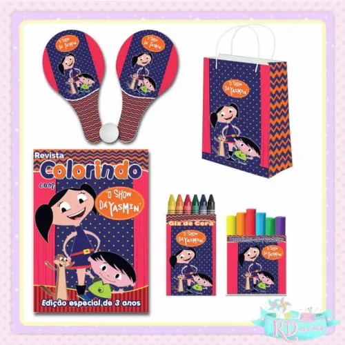 Kit Colorir com Massinha Sacolinha e Raquete o Show da Luna