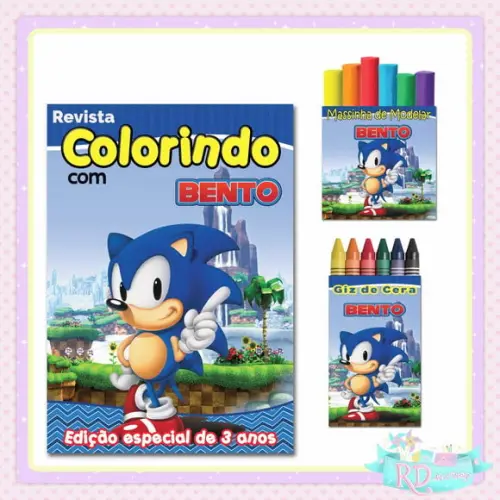 Kit Colorir com Massinha Sonic