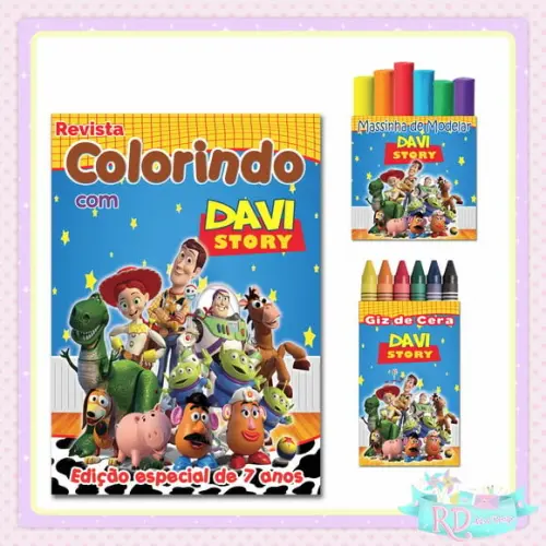 Kit Colorir com Massinha Toy Story