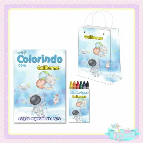 Kit Colorir com Sacolinha Astronauta