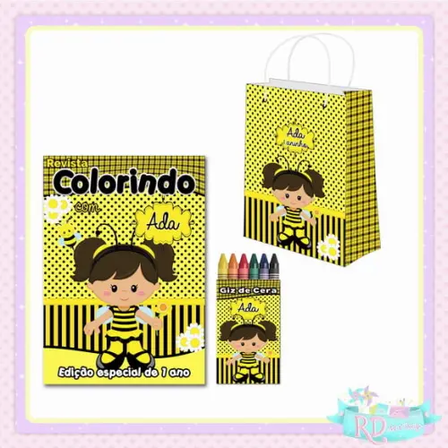 Kit Colorir com Sacolinha Abelhinha