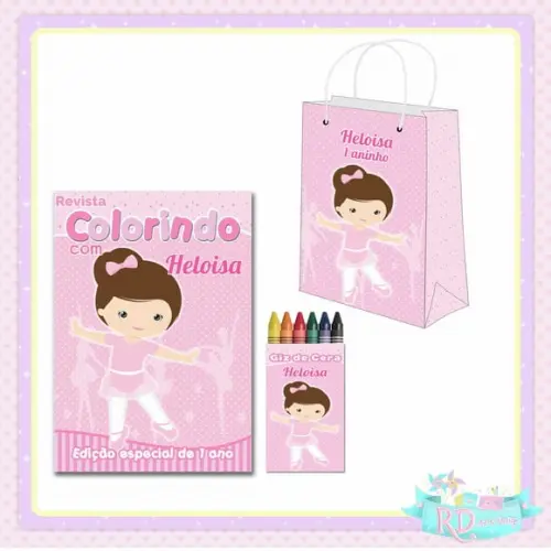Kit Colorir com Sacolinha Bailarina