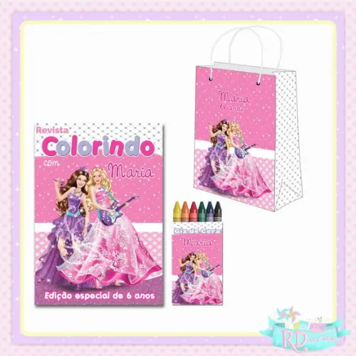 Kit Colorir com Sacolinha Barbie