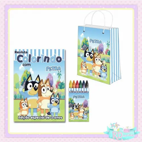 Kit Colorir com Sacolinha Bluey