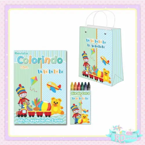Kit Colorir com Sacolinha Brinquedos