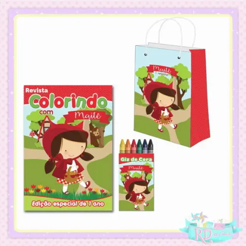 Kit Colorir com Sacolinha Chapeuzinho Vermelho