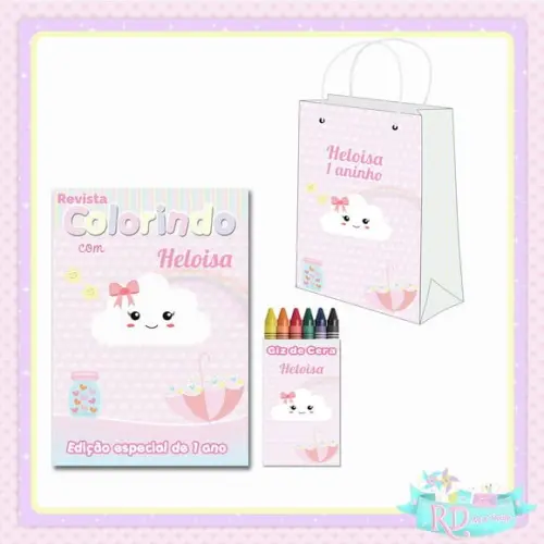 Kit Colorir com Sacolinha Chuva de Benção
