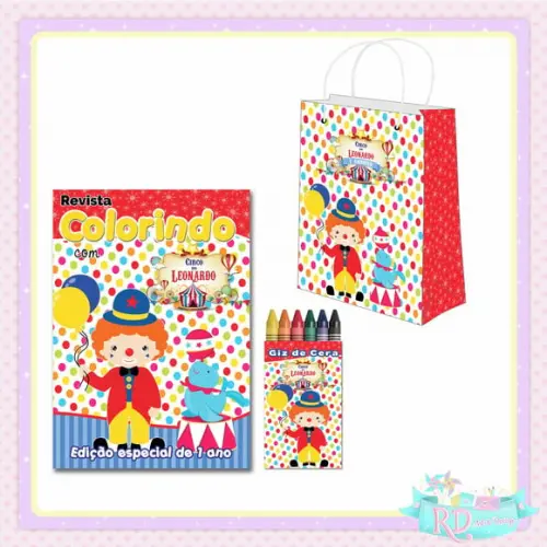 Kit Colorir com Sacolinha Circo