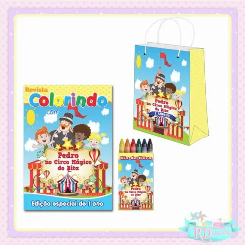 Kit Colorir com Sacolinha Circo do Bita