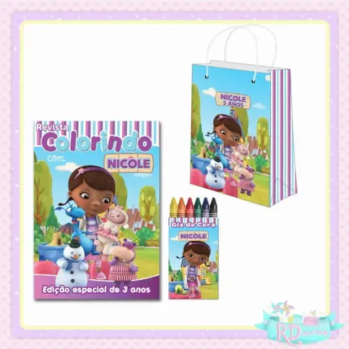 Kit Colorir com Sacolinha Doutora Brinquedos