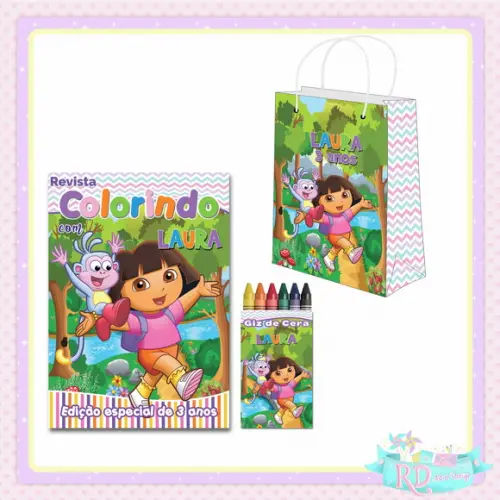 Kit Colorir com Sacolinha Dora Aventureira