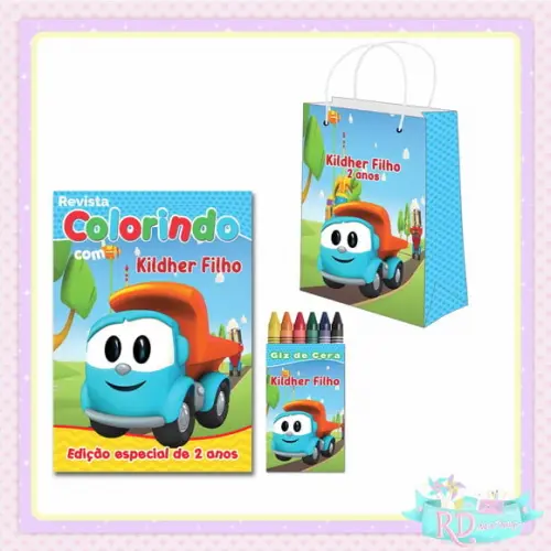 Kit Colorir com Sacolinha Léo o Caminhão