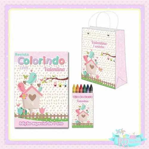Kit Colorir com Sacolinha Jardim Encantado