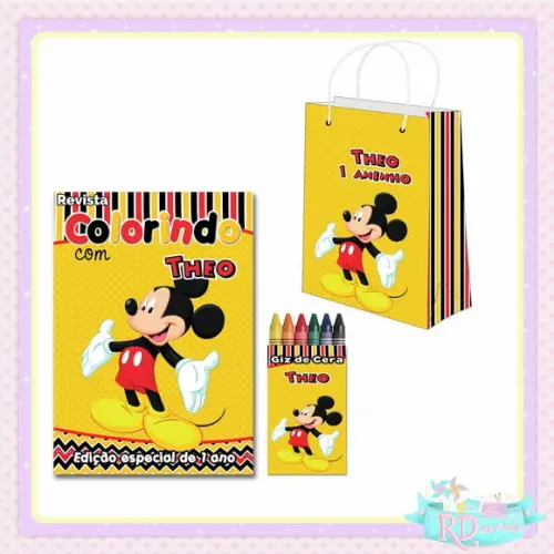 Kit Colorir com Sacolinha Mickey