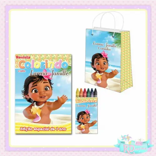 Kit Colorir com Sacolinha Moana Baby