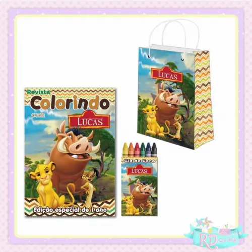 Kit Colorir com Sacolinha O Rei Leão