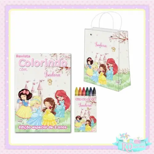 Kit Colorir com Sacolinha Princesas