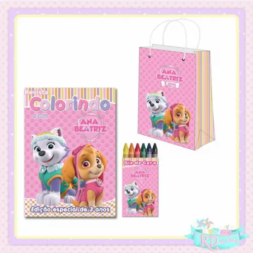 Kit Colorir com Sacolinha Patrulha Canina