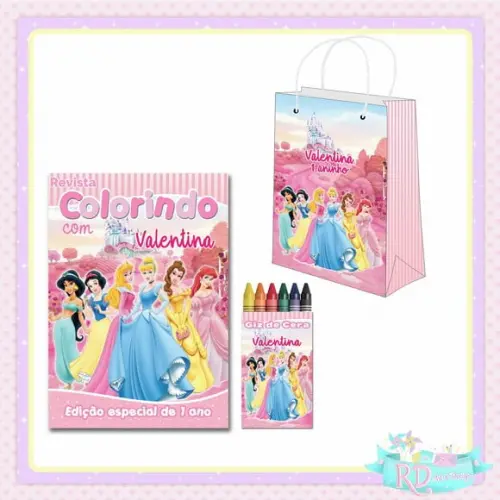 Kit Colorir com Sacolinha Princesas