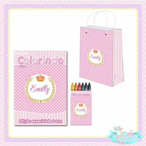 Kit Colorir com Sacolinha Realeza