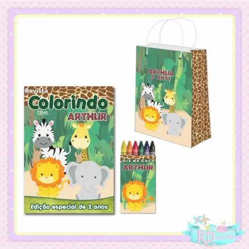 Kit Colorir com Sacolinha Safari